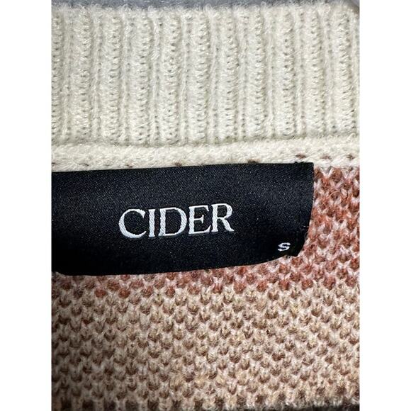 Cider‎ Size S Aztek Button Front Cardigan Sweater Fall Soft V-Neck geometric - Picture 6 of 10